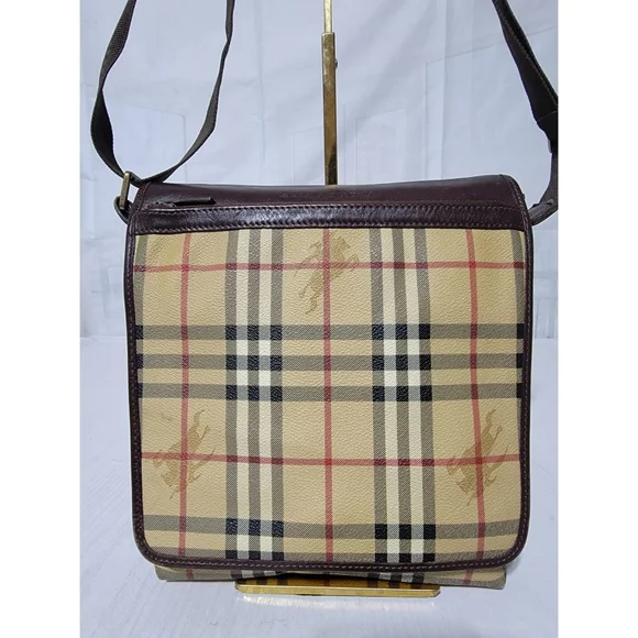 Burberry Haymarket Check Flap Crossbody Bag - Picture 10 of 14